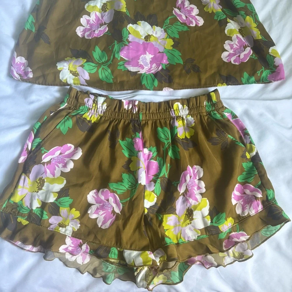 💚 Aerie | Floral Print Women's Sleepwear Set - Picture 5 of 8